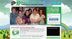 Desktop Screenshot of 10minutelessonplans.com